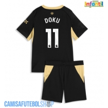 Camisa de time de futebol Manchester City Jeremy Doku #11 Replicas 2º Equipamento Infantil 2026-27 Manga Curta (+ Calças curtas)